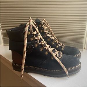 See by Chloe Black and Brown Lace-Up boots